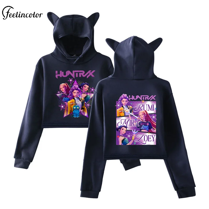 

Halloween Huntrix Rumi Zoey Mira Hoodies Woman Man Kpop Demon Hunters Graphic Hood Pullover Autumn Winter Sweatshirts Fashion