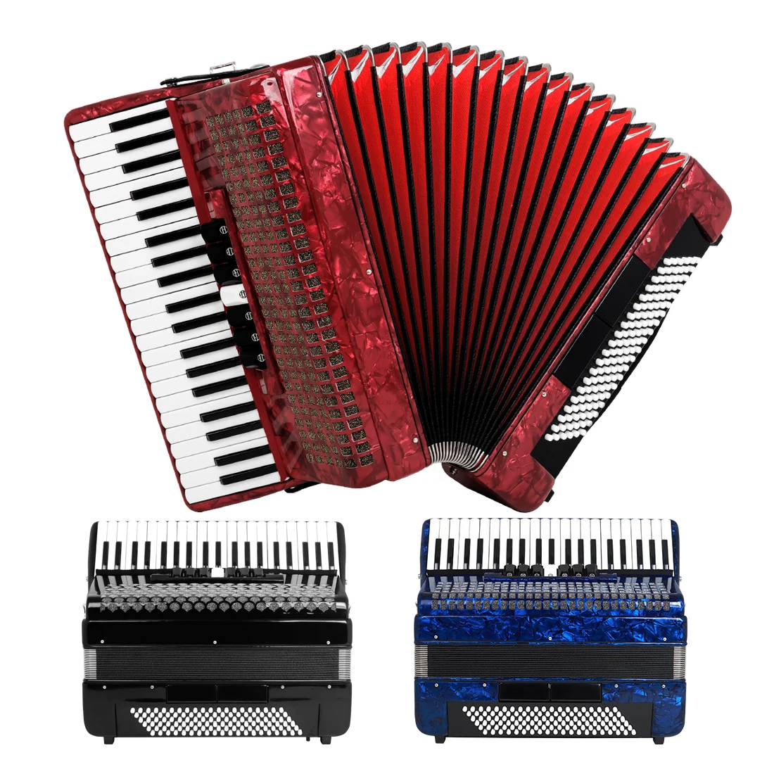 

IRIN Hot Sale 41 Key 120 Bass 7 Tone Three-row Spring Keyboard Musical Professional Accordion