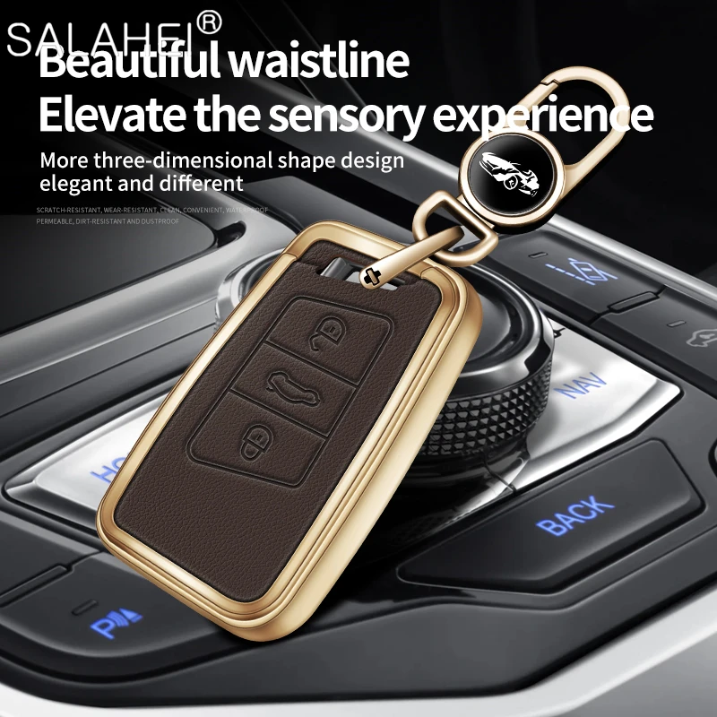 Car Remote Key Fob Case Cover Shell Bag For VW Volkseagen Passat B8 Magotan For Skoda Superb A7 Kodiaq Seat Keychain Accessories