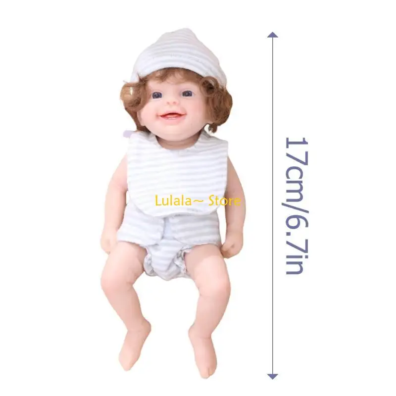 Y4QA Muñeca 6 pulgadas, muñeca cariñosa cuerpo completo silicona para niño, juguete juego para padres,