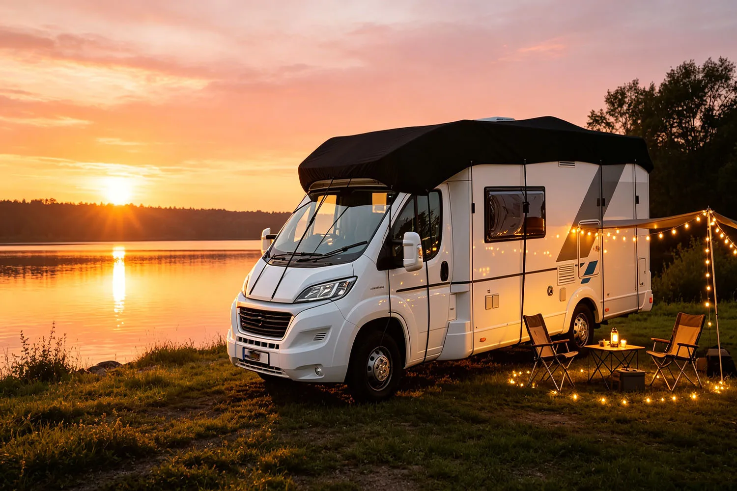210D Oxford Fabric Motorhome Roof Cover Waterproof Sunproof Windproof for Caravan 700cm-750cm Length