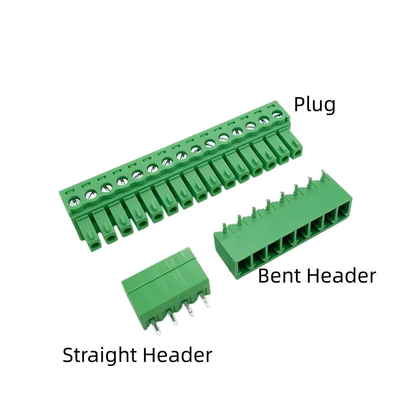 KF2EDG-3.5mm Pitch PCB Screw Pluggable Terminal Block 2EDG 15EDG-3.5 2P 3P 4P-24P Male Header Female Plug Socket Connector Kit