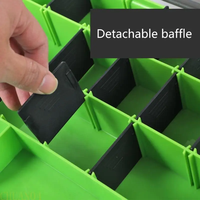 

A1A2 Tackle Box Fishing Tackle Storage Box Multi Compartment Visible Case Double Layer Fishing Lures Baits Hook Container