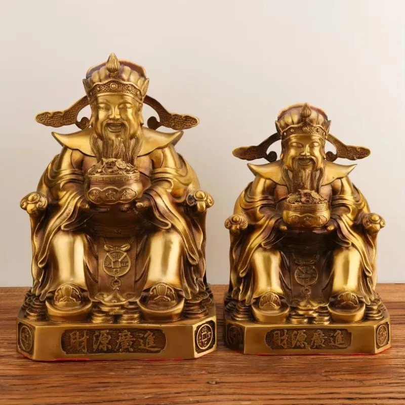 DSA brass God of Wealth ornaments for home living room decorations, store opening gifts, company office enshrinement