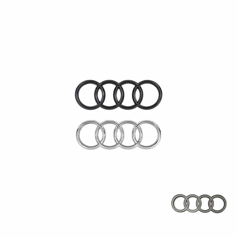 4PCS/set Auto Accessories Suitable For Audi A6 2020-2023 Car Logo 4 Ring Front Grille Badge Rear Luggage Compartment Sticker