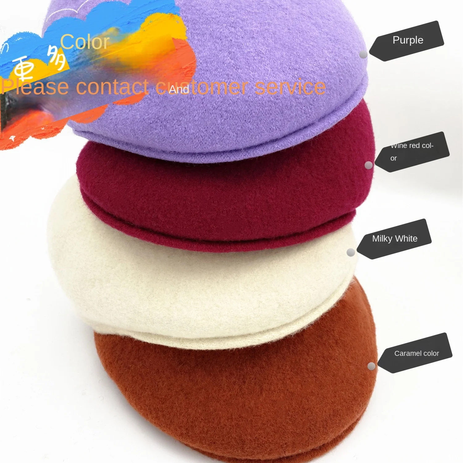 Neue Ankunft Männer Frauen Caps Baskenmütze Mädchen Casquettet Französisch Künstler Wolle Beanie Hut Vintage Plain Elegante Hotsales – Detail 13