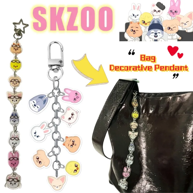 Stray Kids Foxi.ny Quokka PuppyM Colgante Decorativo Creativo Personalizado, Llavero con Cordón Bonito para Estudiantes, Decoración para Colgar en Bolsos