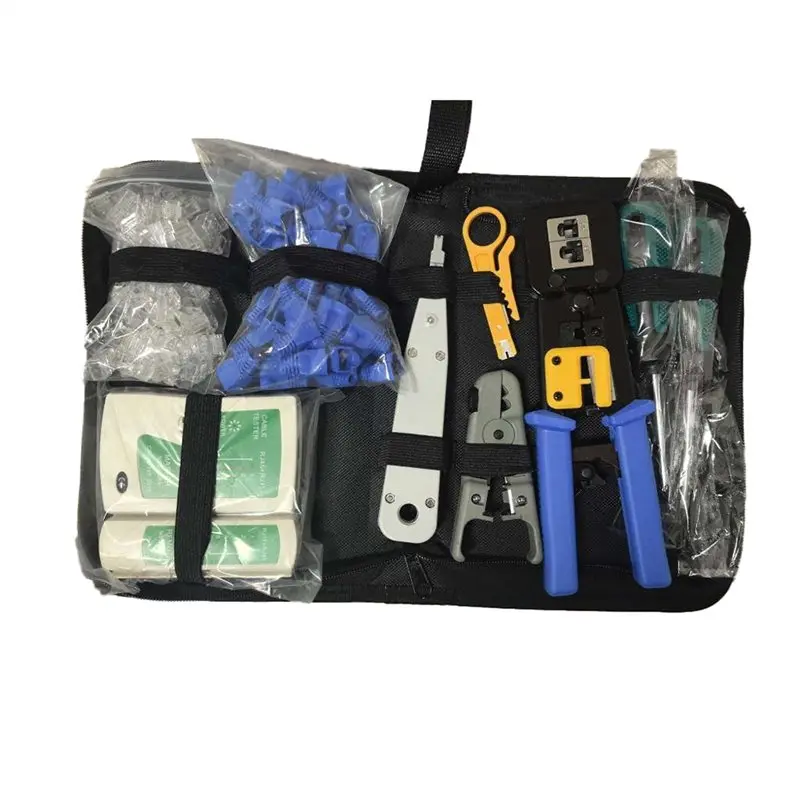 ABYN-RJ45 Crimping Tool Kit For RJ11/RJ12/CAT5/CAT6/Cat5e Computer Maintenacnce Lan Cable Tester Network Repair Tool