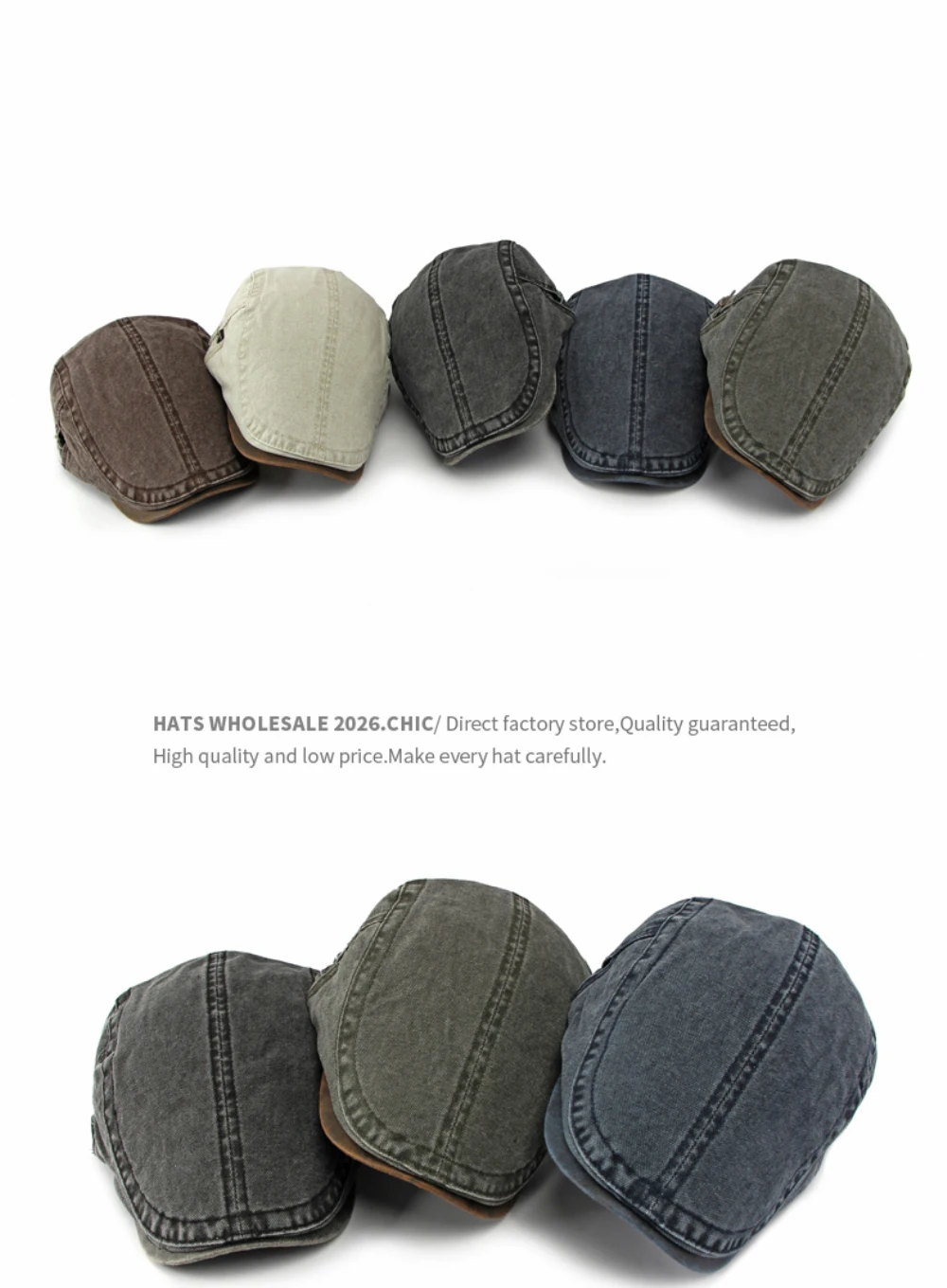 HT5138 Herren- und Damen-Baskenmütze, Vintage-Künstlermütze, 100% Baumwolle, Ivy-Flatcap für Frühling, Sommer, Herbst – Detail 5