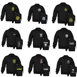 Russian Spetsnaz French GIPN GIGN Austria Black Special Forces Men Hoodies