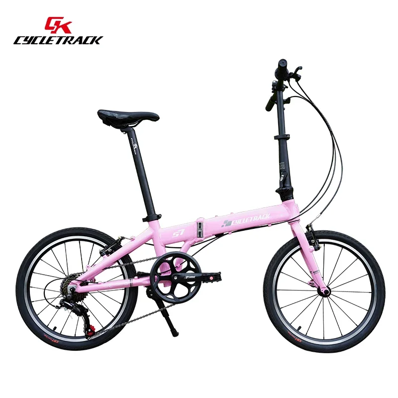 

CYCLETRACK CK-S7 Aluminum Alloy Folding Bicycle 7-speed C/V Brake 20 inch Wheel Set