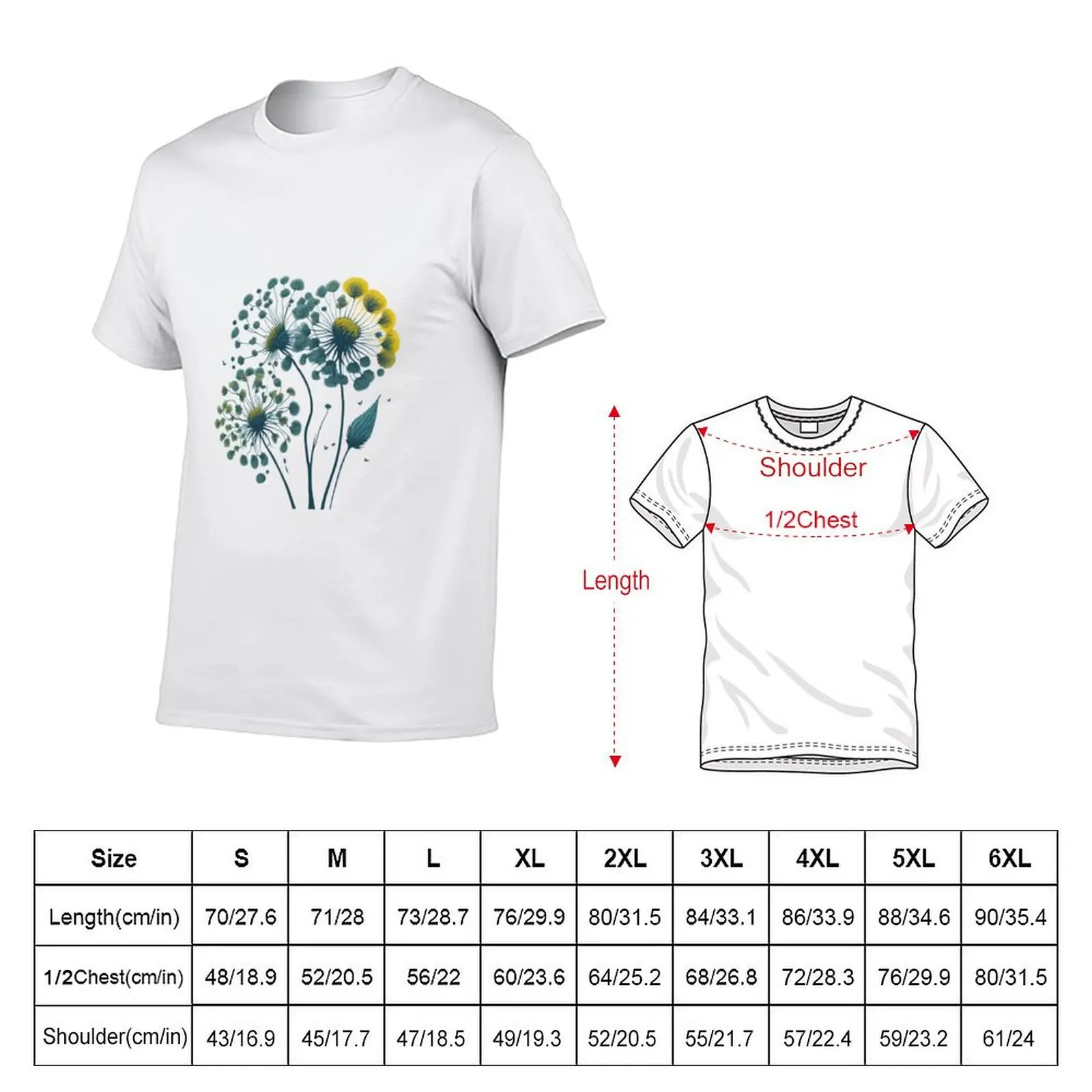 Dandelions T-Shirt cotton t shirts high quality black cotton t-shirt plain for man package T-Shirt