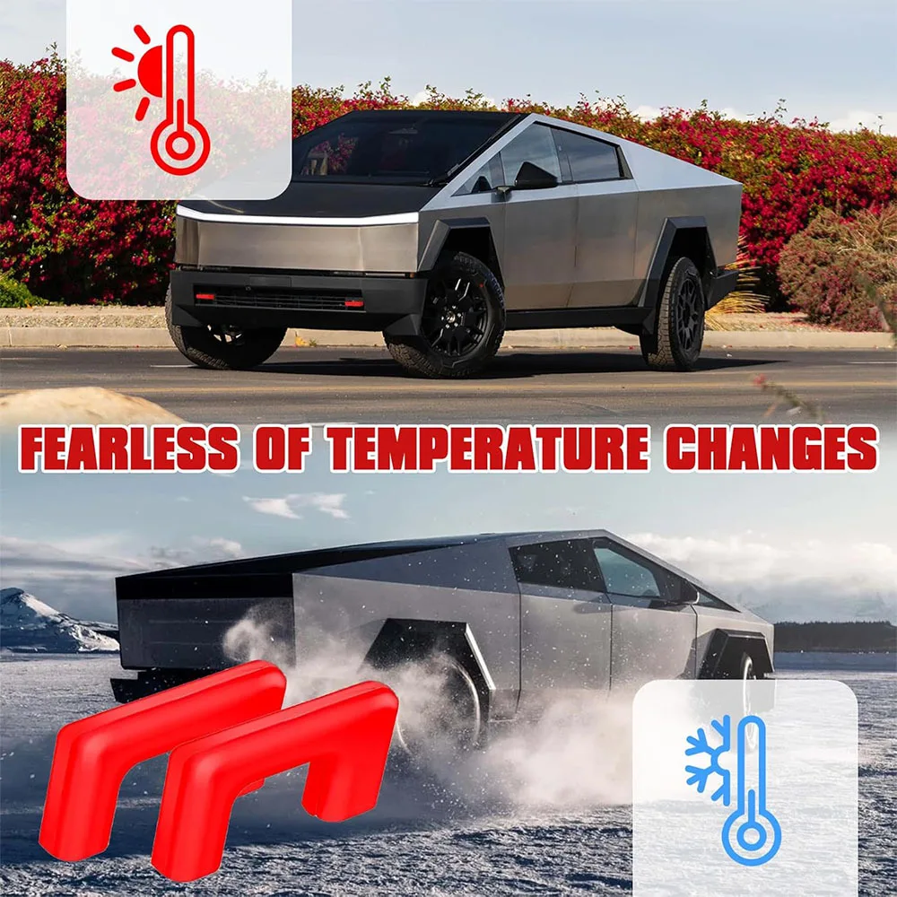 

Front Bumper Trailer Hook For Tesla Cybertruck 2024 2025 Silicone Protective Cover Waterproof Tow Hook Kit Car Decoration Shell