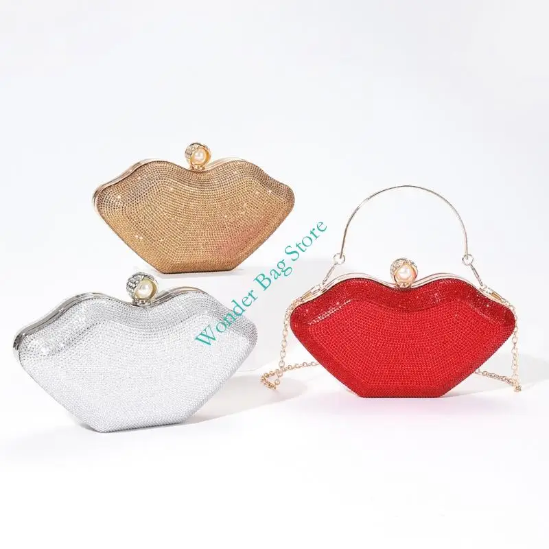 

H3CB Сумка со сверкающей ручкой Odd Mouth Theme, 3 стиля ношения, изменяемый ручной кошелек для особых случаев