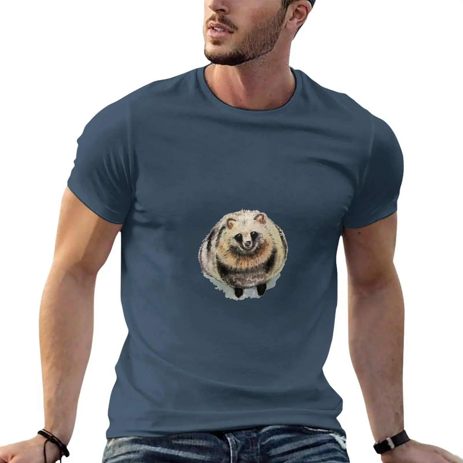 Chubby and fluffy tanuki (raccoon dog) T-Shirt new edition t shirt shirts graphic tees heavyweight t shirts for men