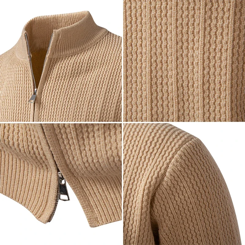 Cardigan da uomo maglione lavorato a maglia pullover casual a maniche lunghe alla moda caldo e spesso
