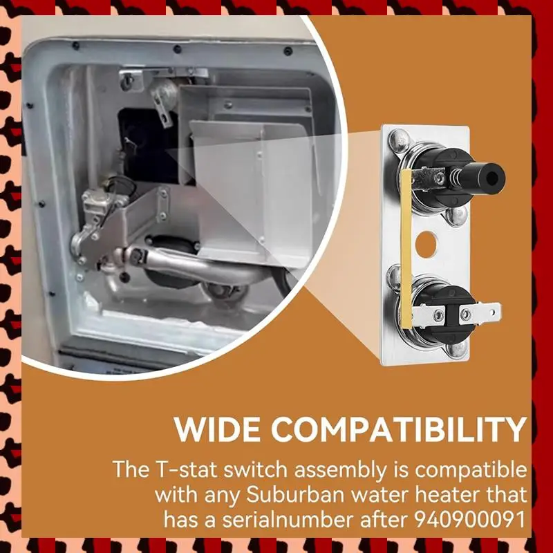 

A72P 2 шт. термостат водонагревателя для автодома для Suburban 232306, детали водонагревателя для автофургона, 120 В, сменный переключатель термостата водонагревателя P