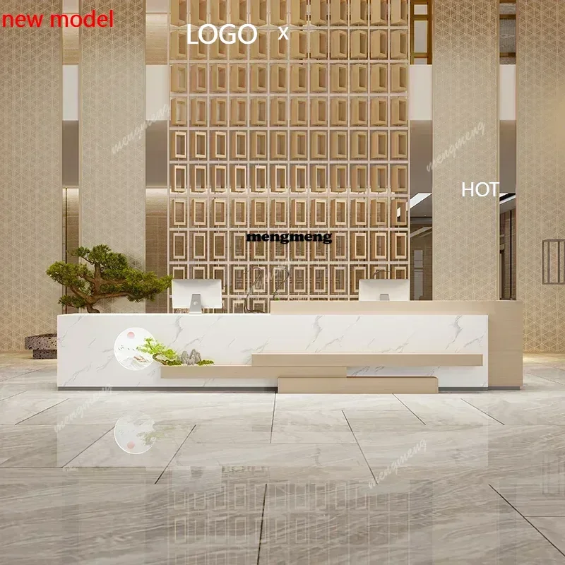 

H132 Organizers Reception Desk Counter Cafe Room Office Table Atelier Promotional Hairdressing Minimalist Mostrador Lounge Furni
