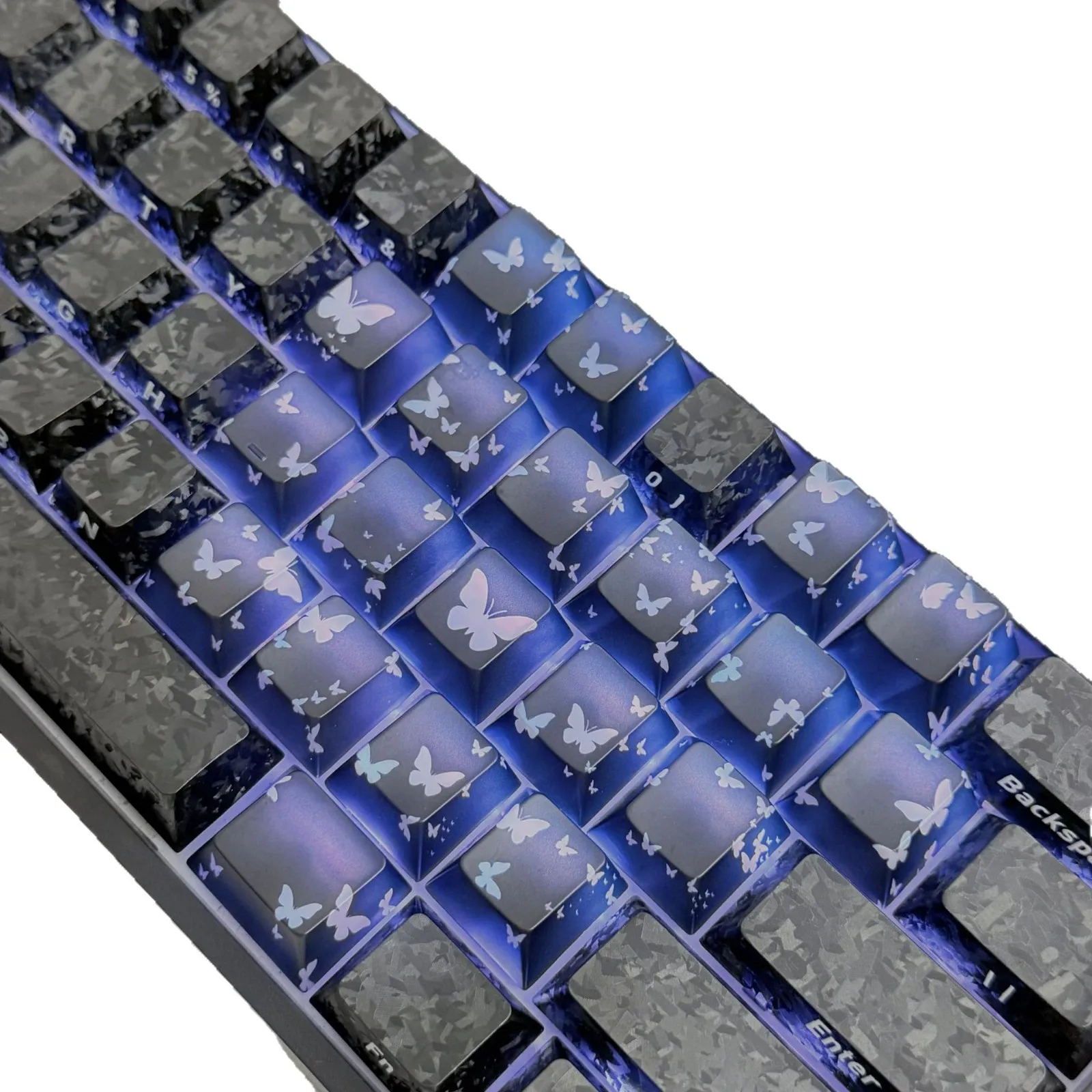 Butterfly love keycap spot cross-border 21 key supplement black original light-transmitting IMD magnetic axis mechanicalkeyboard