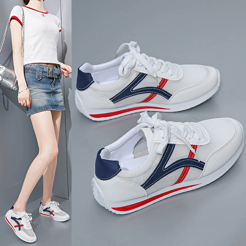 

2025 Breathable Women's Shoes New Fashion Outdoor Flats Casual Sneakers Shoes Matching Comfortable Women Sports Shoes