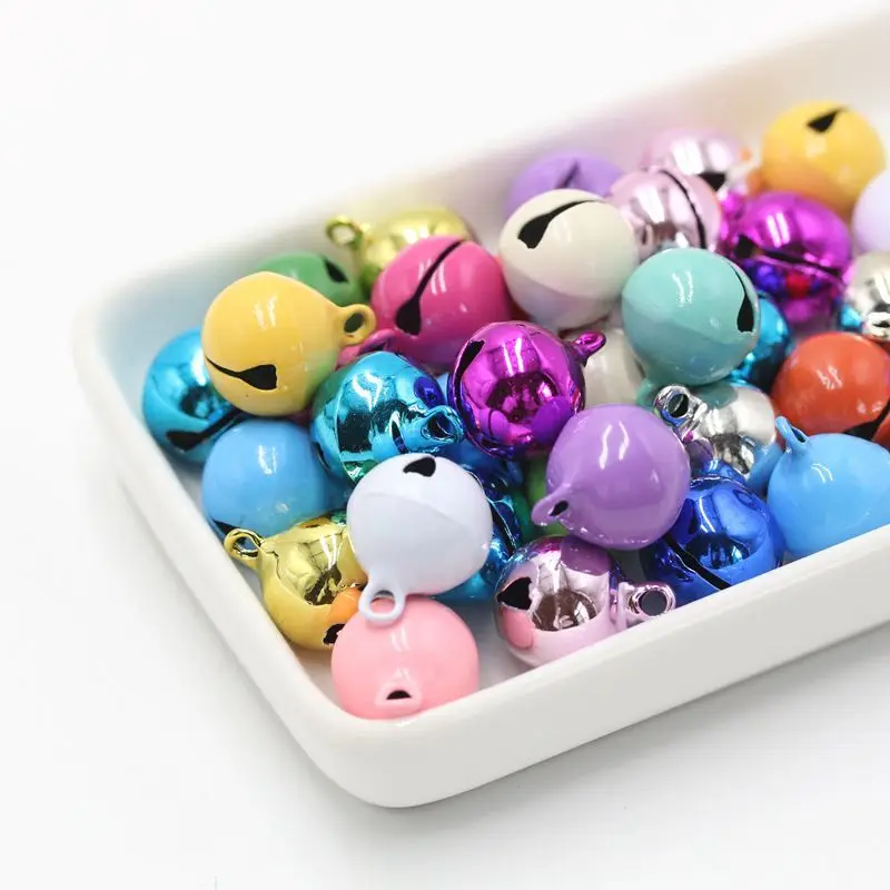 100/60/30/10pcs Color word metal puppy bells Wholesale specials pet necklaces, pendants, keychains DIY handmade accessories