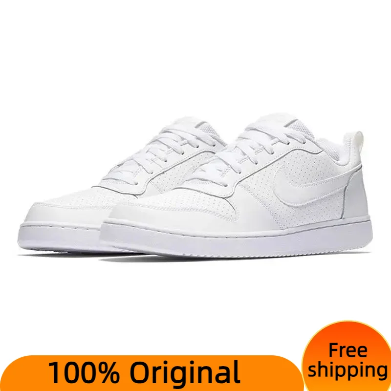 Nike Court Borough Low Triple White Sneakers shoes With Original Box