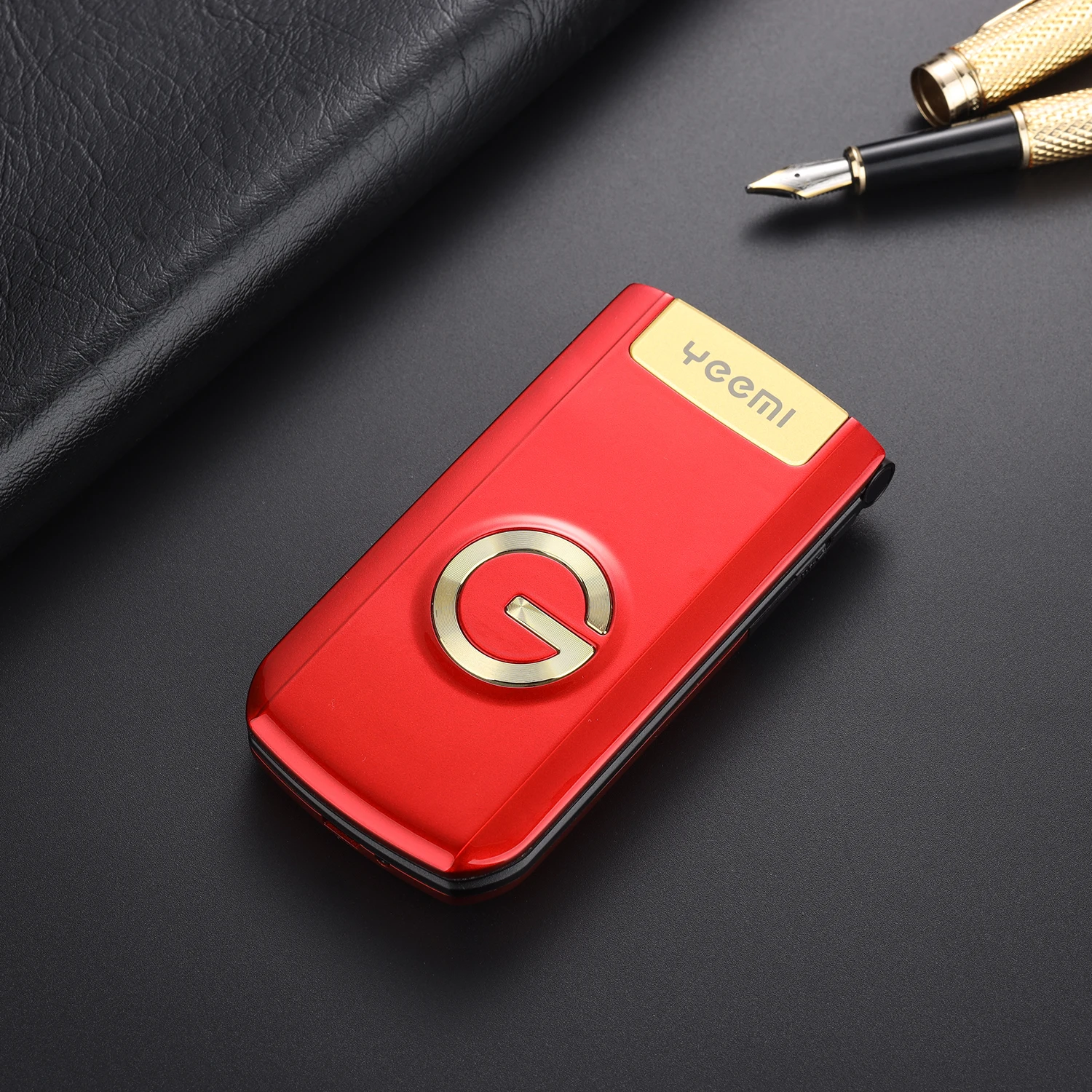 Metal Body Large Screen Flip Senior Cellphone SOS Dial Large Push Button Fast Dial Loud Sound Camera Torch Elderly Foldale Phone