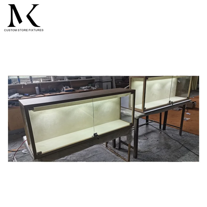 Custom. Lishi jewelry display showcase, glass display showcase jewelry, jewelry showcase display sets