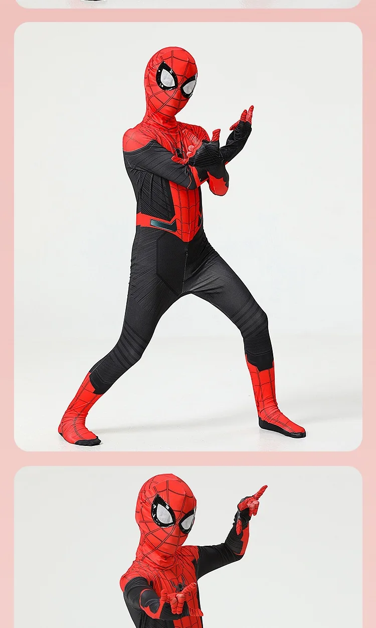 Halloween-Rollenspiel-Bodysuit, dehnbarer Ganzkörperanzug mit Kopfbedeckung, Helden-Themen-Outfit für Cosplay-Enthusiasten – Detail 6