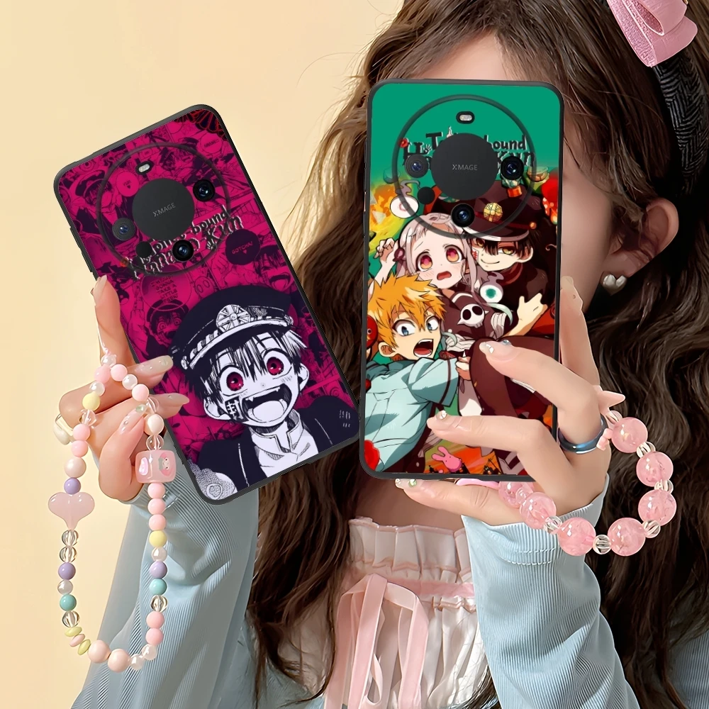 Hanako Kun Smart Mobile Cell Phone Case for Huawei Mate 60 50 40 30 20 10 Pro Plus Lite E 5G Black Soft Phone Cover Shell