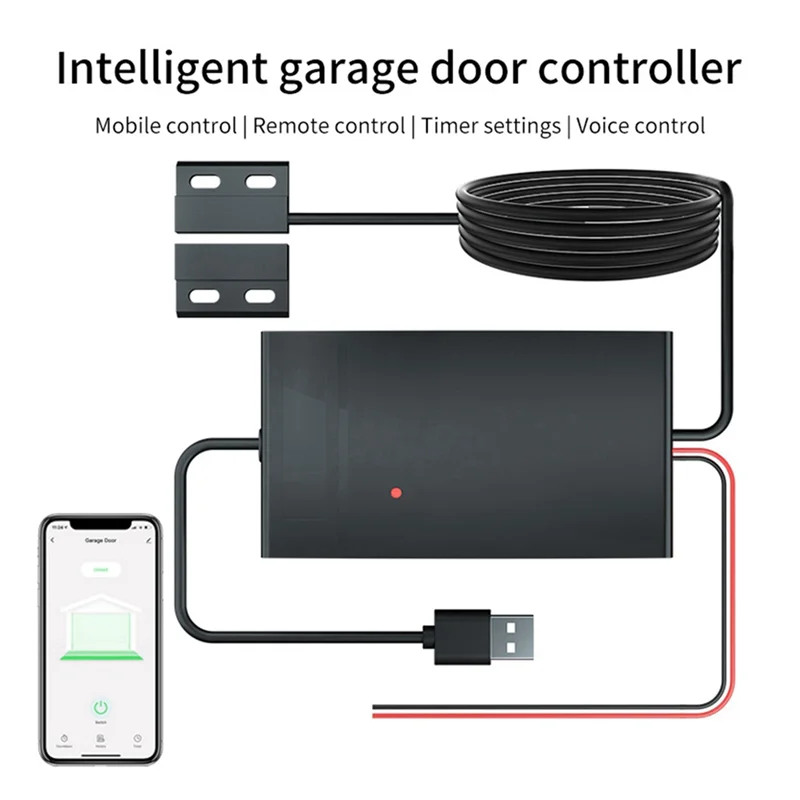 

SUNRI-с контроллером гаражных ворот Tuya, умный дом, Wi-Fi, устройство открывания дверей, автоматическая работа с приложением голосового управления Alexa Home, вилка европейского стандарта