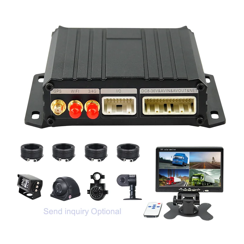 Mini Dual Sd Card H264 Vehicle Monitor Gps Tracking System Vehicle Fleet Management Dvr 4ch Ahd Mdvr 4g Gps Wifi Mobile Mdvr Kit