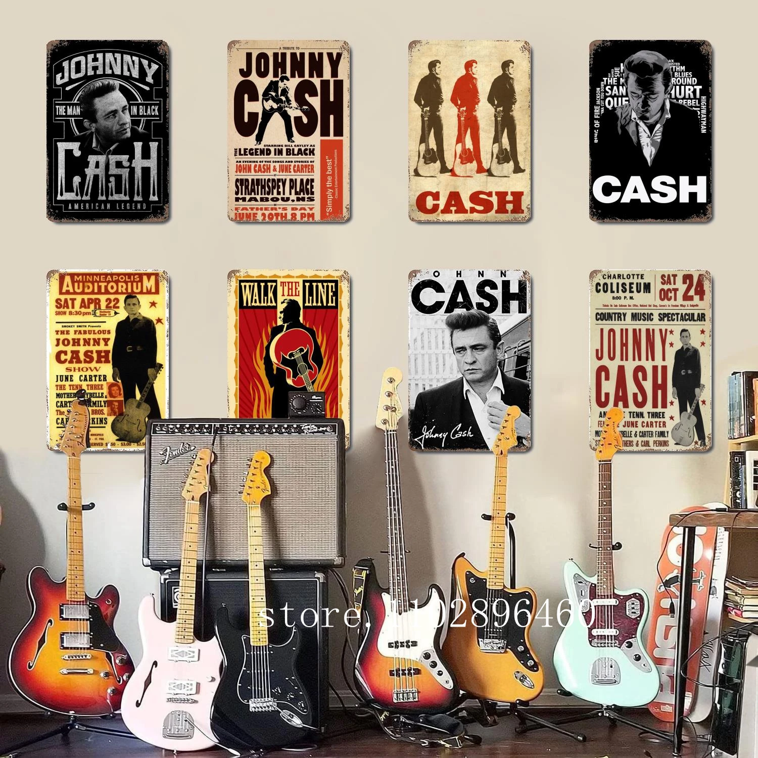 

johnny cash Metal Plaques & Signs wall decor Vintage Tin Signs Captain Metal Poster Decor for Bar Pub Club Wall Decoration