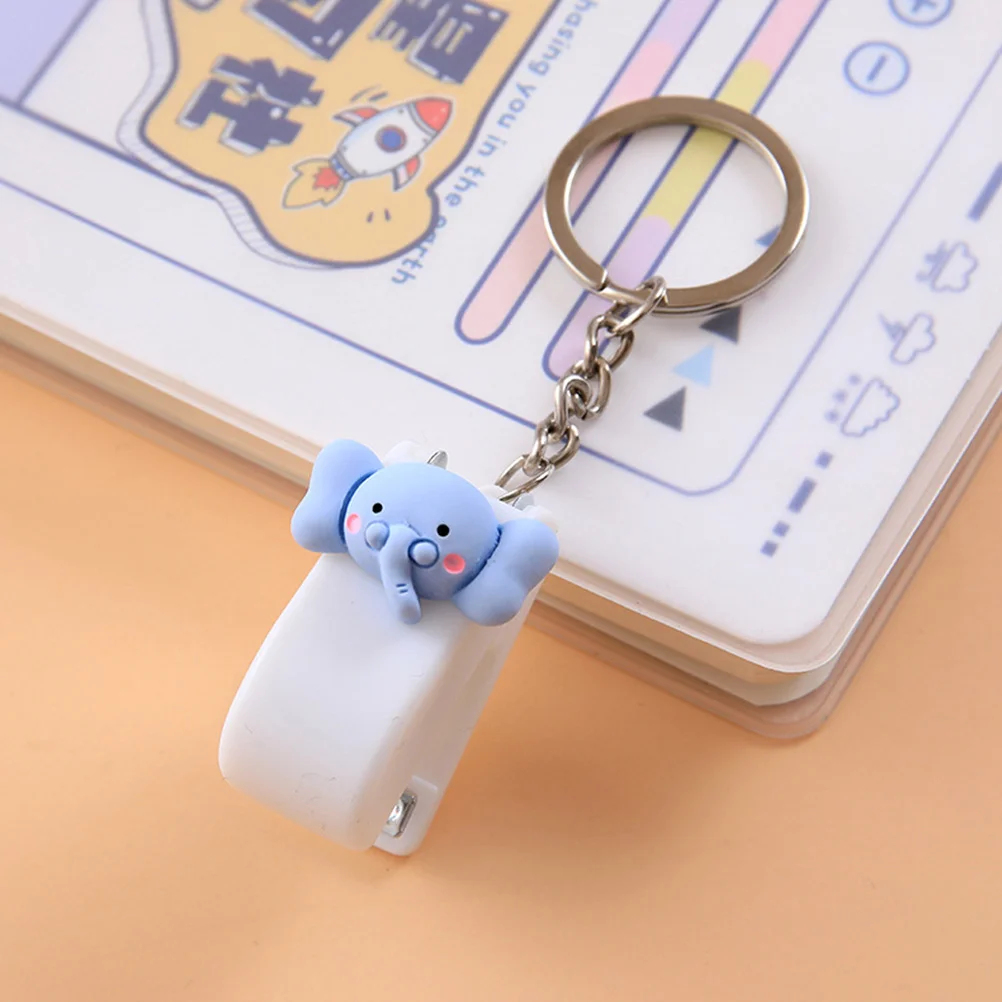 5 Pcs Small Stapler Office Staples with Keyring Keychain Bunny Household Supplies Abs Student Gifts