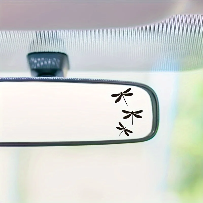 

2Pcs Dragonfly Car Decals, Vibrant Cartoon Insect Vinyl Stickers, Self-Adhesive Easy Apply for Side Mirrors & Car Decor
