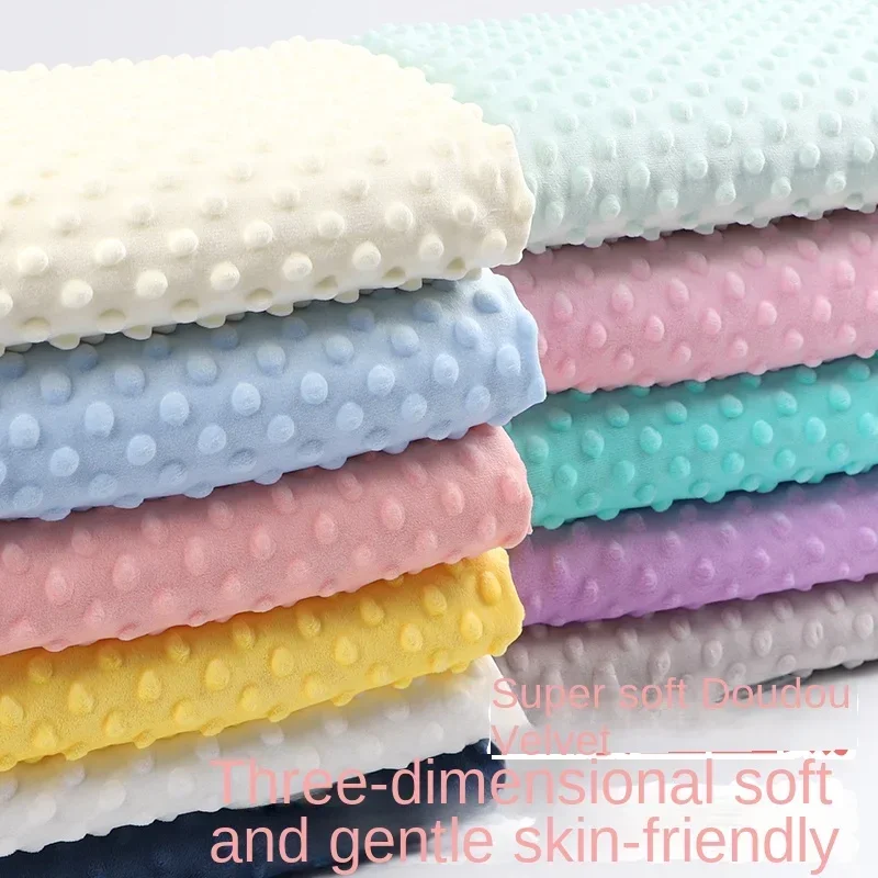 

Bean Velvet Fabric Comfort Blanket Bedding Baby Super Soft Foam Clothing Doll Pillow Fashionable Sewing Wholesale Material Cloth