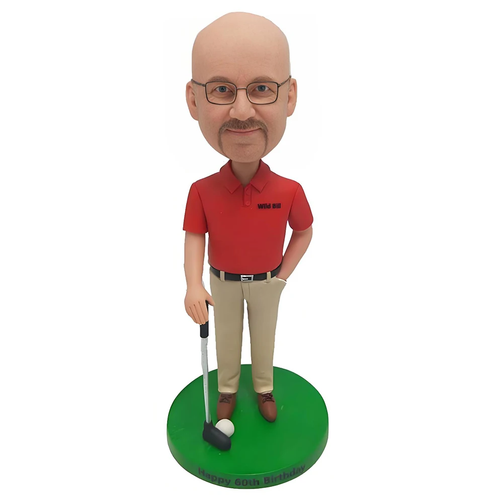 Customized Bobblehead, Golf Handmade Full-body Customization,Based On Pictures,Unique Personalized Bobble Head