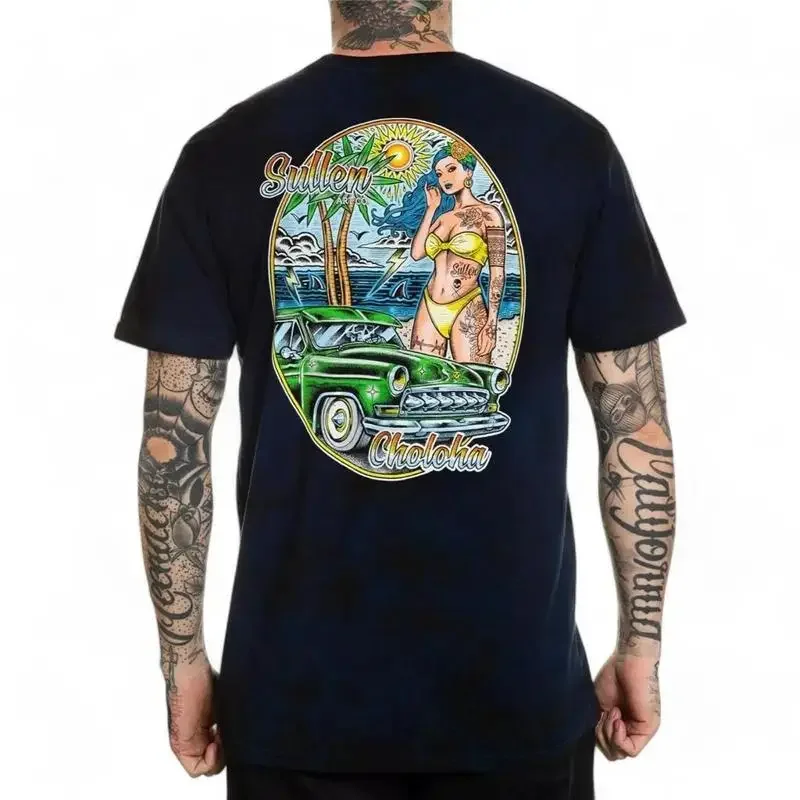 Sullen Art Collective Beach Scene Palm Trees T-Shirt