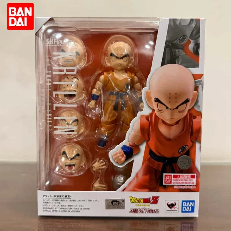 

Bandai Original S.H.Figuarts Krillin Dragon Ball Anime Action Figure Son Goku's Old Friend Collectible Model Toys Gift
