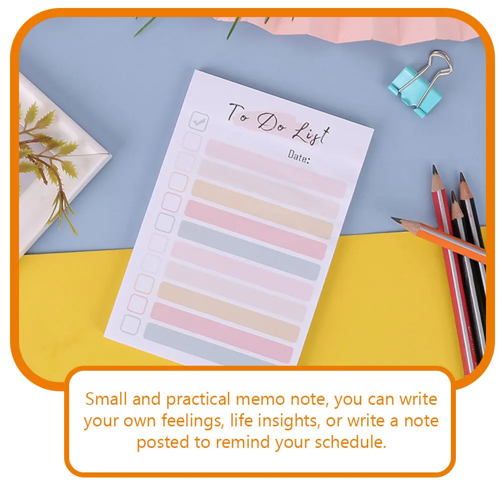 8 كتب لوحات مذكرة ملونة قابلة للتمزيق محمولة للقيام بقائمة المكتب والمنزل للاستخدام اليومي ملصقات مذكرة للقيام بقائمة الوسادة