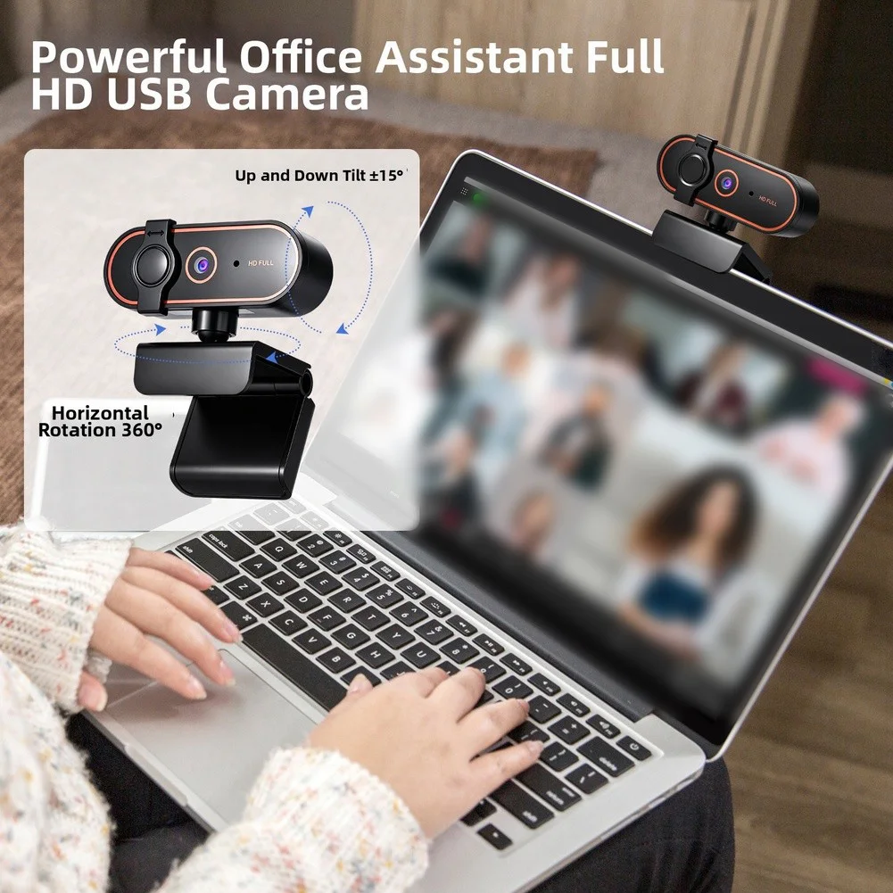 USB Webcam With Privacy Cover High-definition Perfect For Live Streaming & Conferences With Privacy Cover For Versatile Use Tool