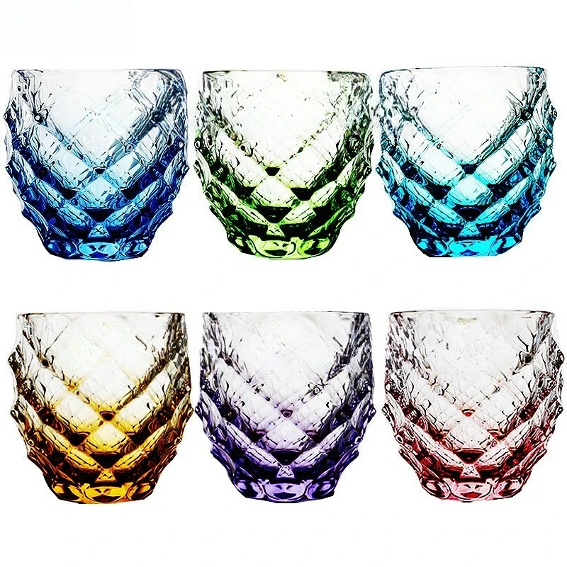 

Imported crystal glass creative color water cup whiskey foreign wine beer cup juice cup