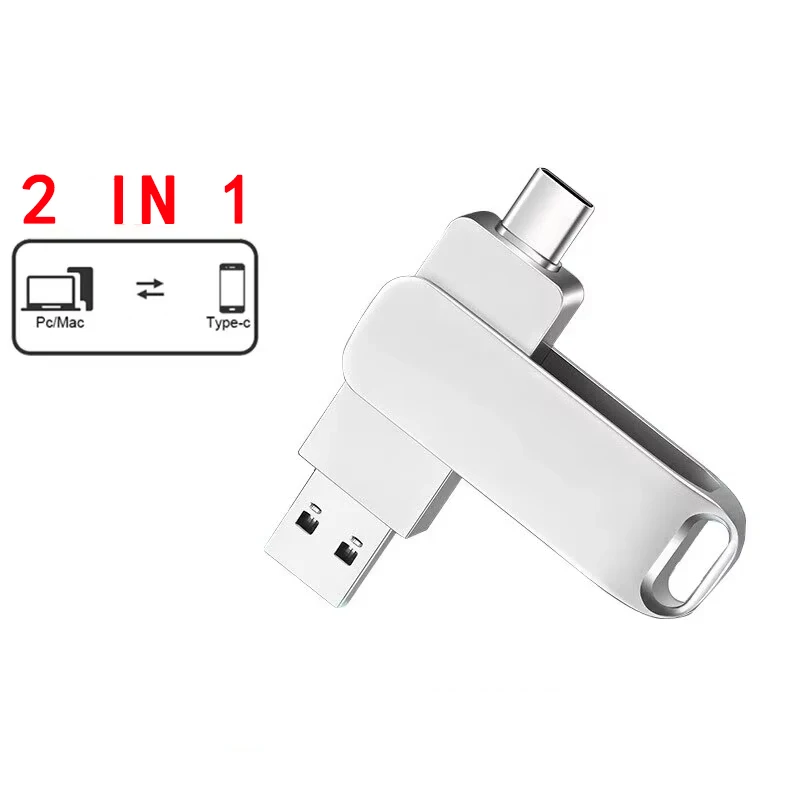 Type-C 2 in 1 OTG 128GB 100GB 64GB 32GB 16GB 8GB Pendrive High Speed USB Flash Drive OTG Pen Drive 100GB 128GB 2 in 1 Type
