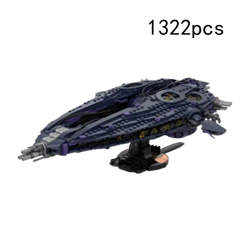 MOC 1322pcs Sci-Fi Alien High-Difficulty Assembly Model Small Particle Assembly Building Blocks Adult Desktop Ornament DIY Toy