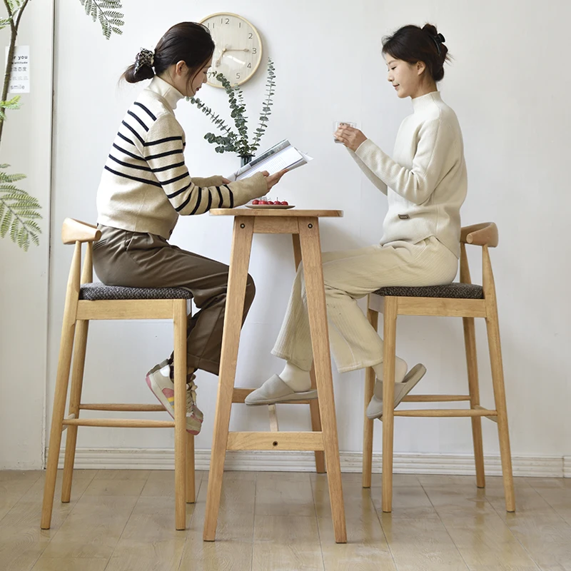 مقاعد مريحة من الألومنيوم للبار مريحة وبسيطة وطويلة وحديثة من الخشب مقاعد للبار مصممة منضدة كرسي دي بار أثاث فريد من نوعه