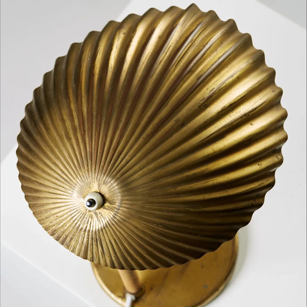 Shell brass table lamp, desk, bedside, bedside high-end ambient light