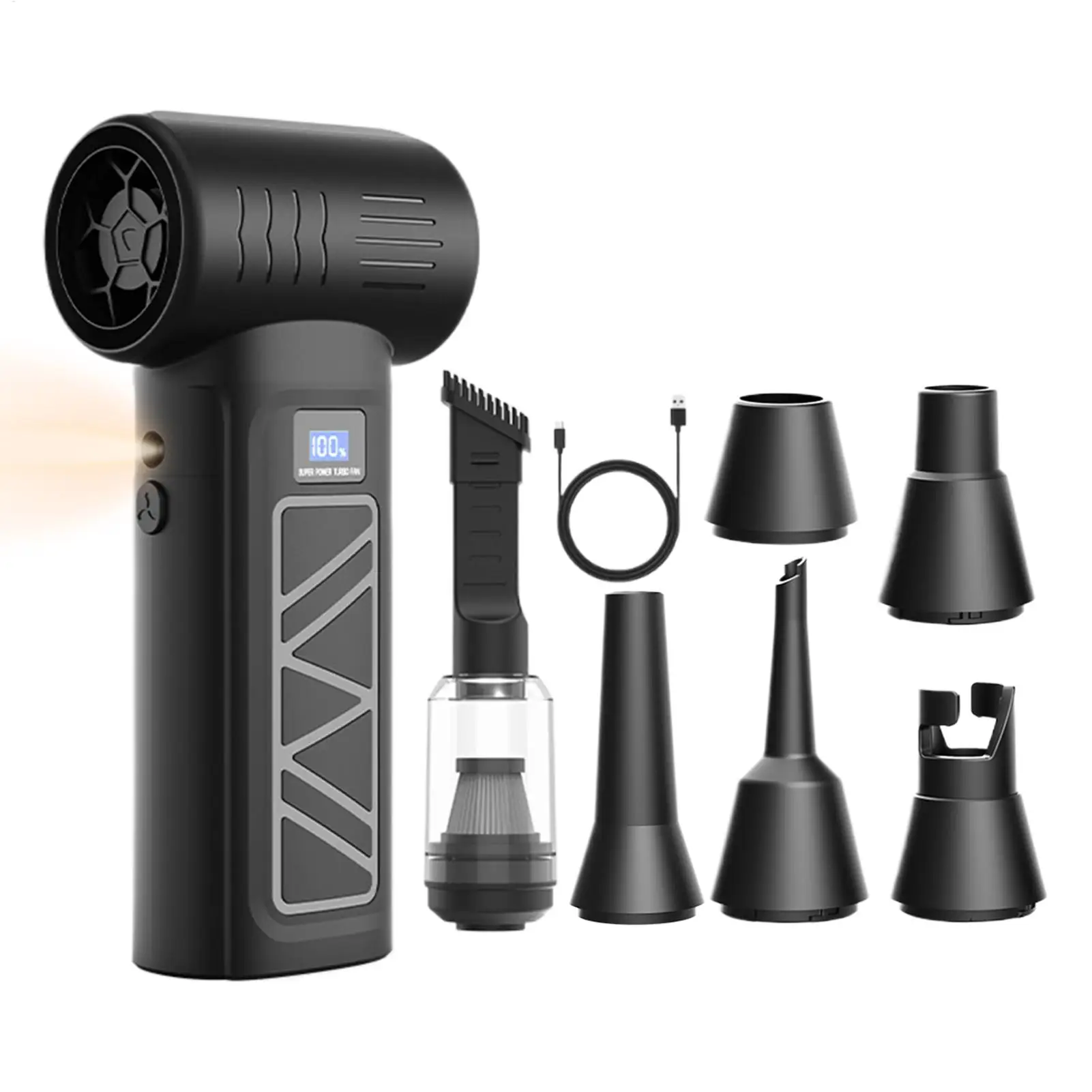 Handheld Vacuum LED Light Handheld Wireless Digital Display Cleaner With 4 Settings Electric Pet Hair Vacuum For Home Living
