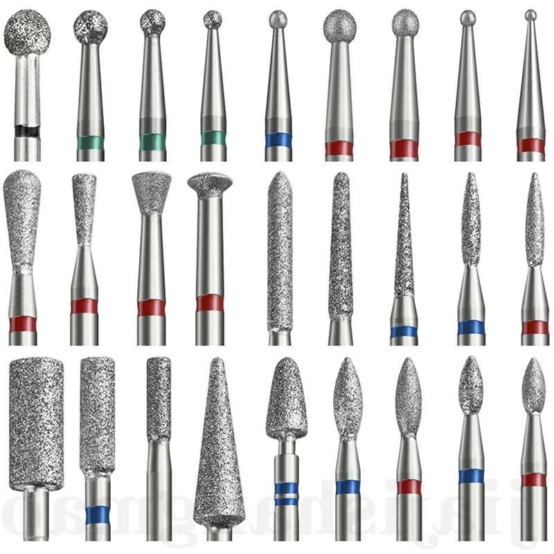 

Nail Drill Bits Best Diamond Burrs Grinding Bits Accesories for Gel Nail Polish Manicure Nails Art Tool Shank Carving Polishing