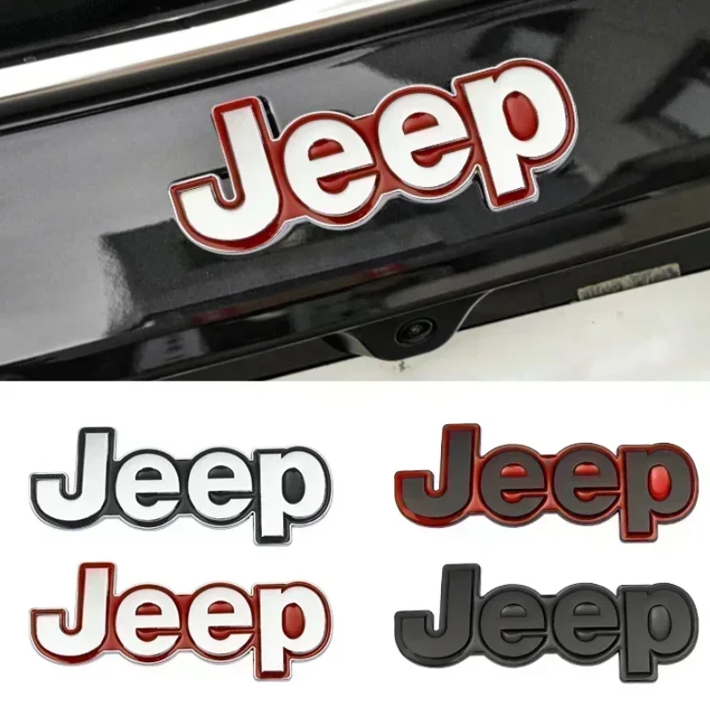 Autocollants de carrosserie de voiture Jeep, 1 pièce, badge de coffre arrière, autocollant latéral de garde-boue pour Wrangler Grand Cherokee Compass Renegade Rubicon Liberty