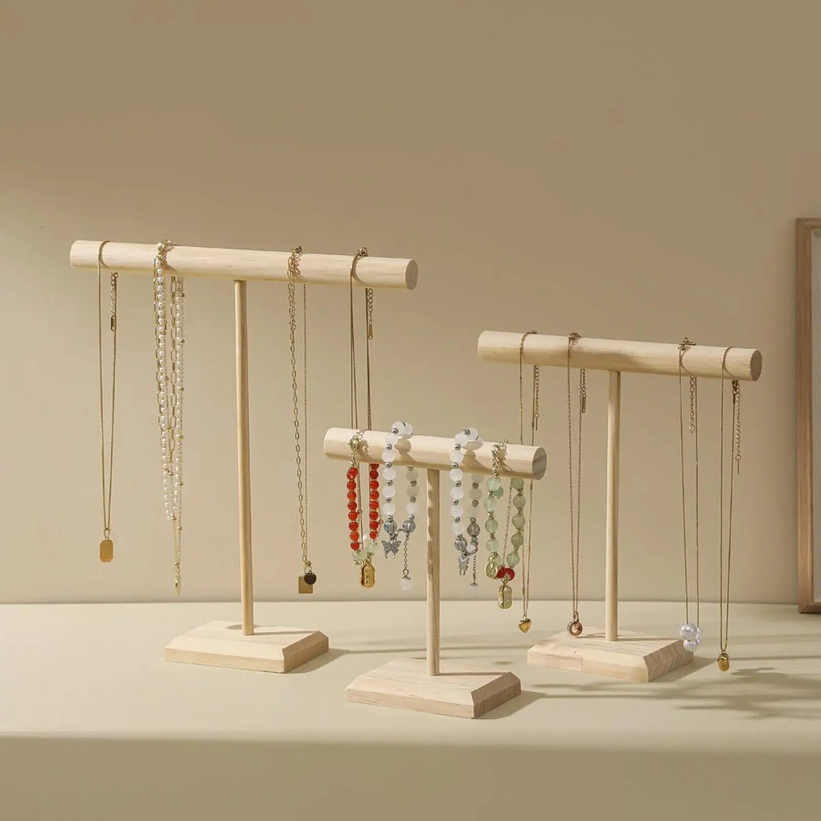 

T Shape Bar Jewelry Display Stand Jewelry Display Stand Minimalist Lightweight